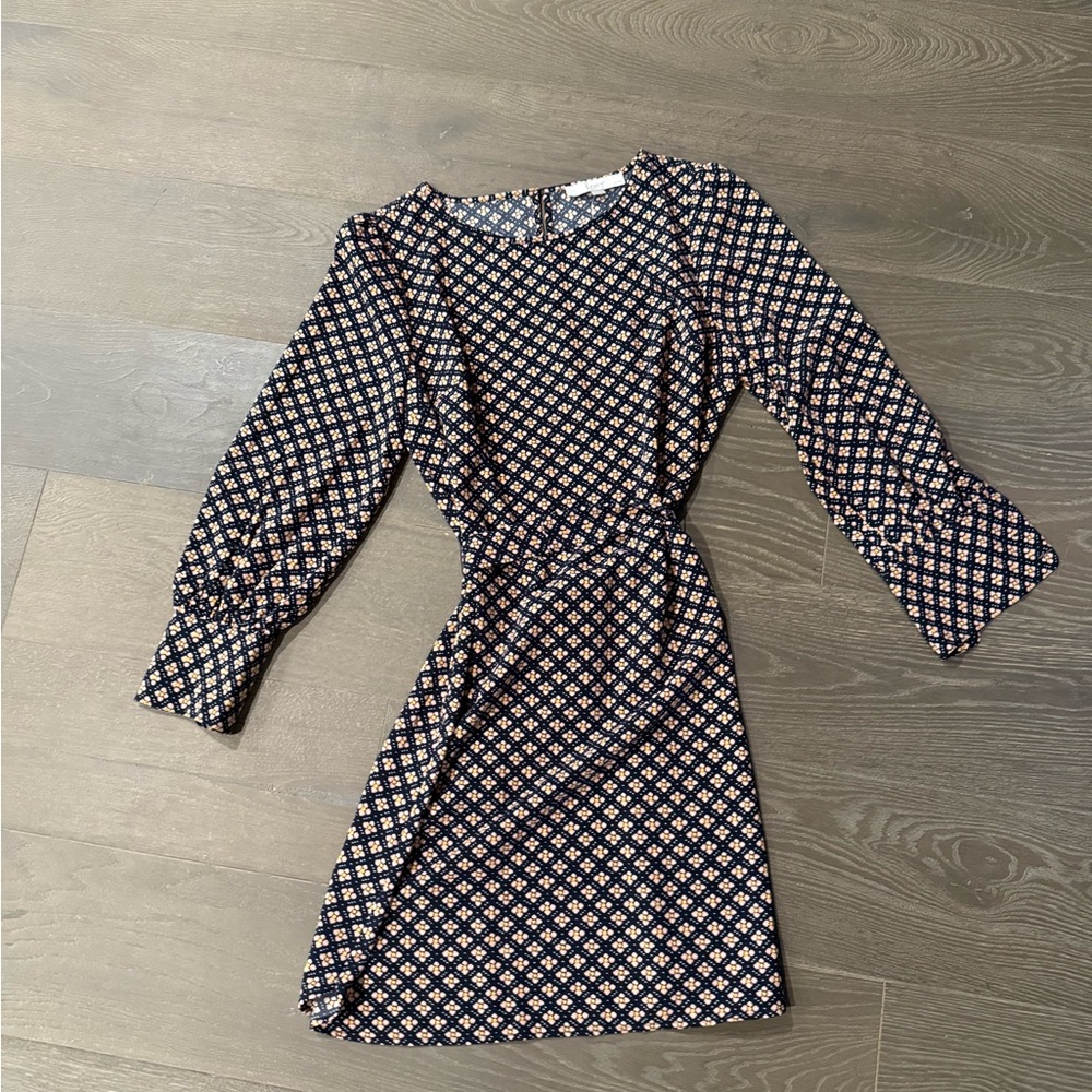 NWT Loft Mosaic Tie Waist Shirtdress